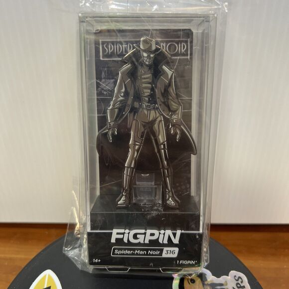 Figpin 316 Spider-Man Noir PIN NEW Into the Spider-Verse Enameled Hard Case - Picture 1 of 2